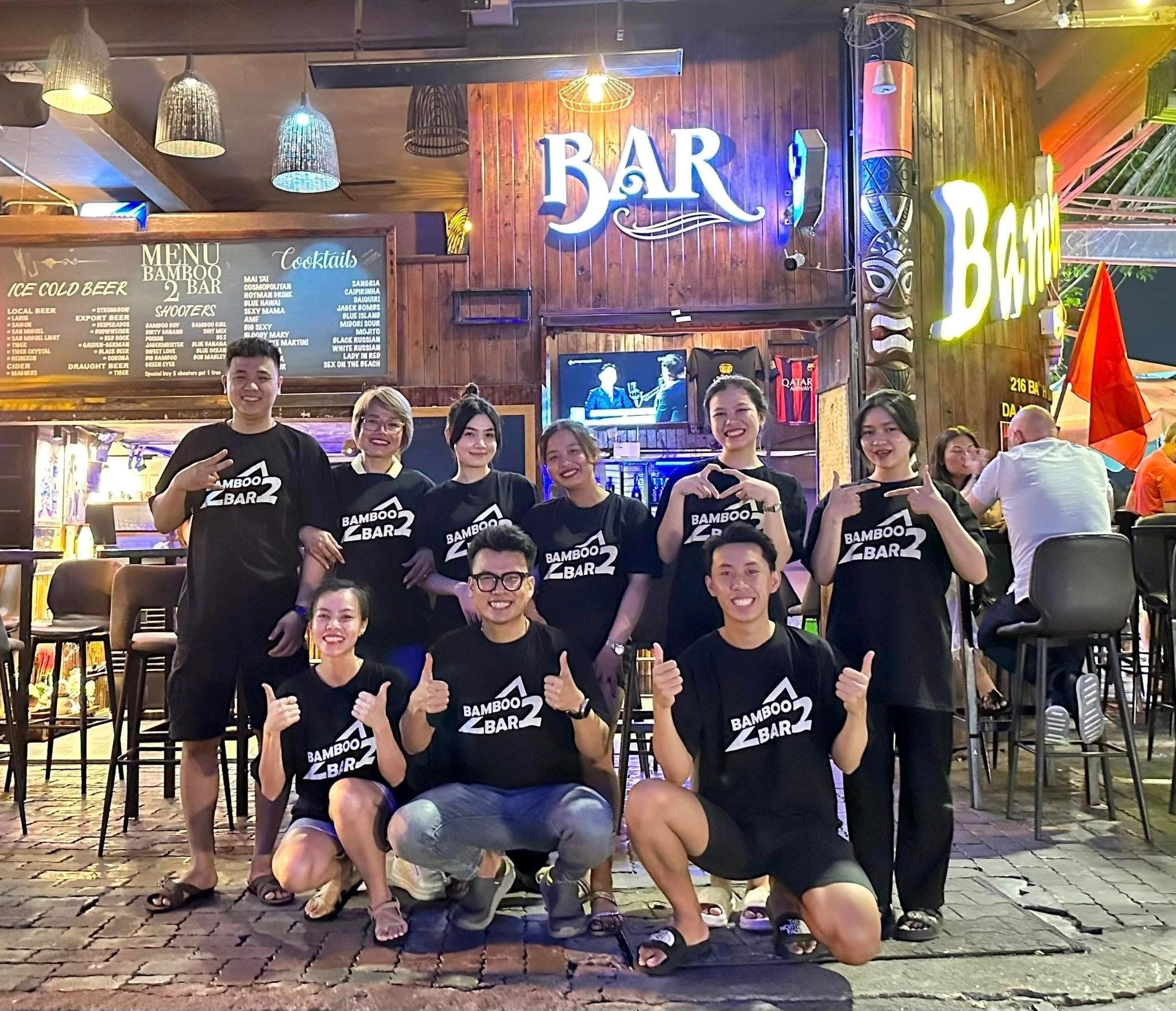 Bamboo 2 Bar interior — sports bar Da Nang