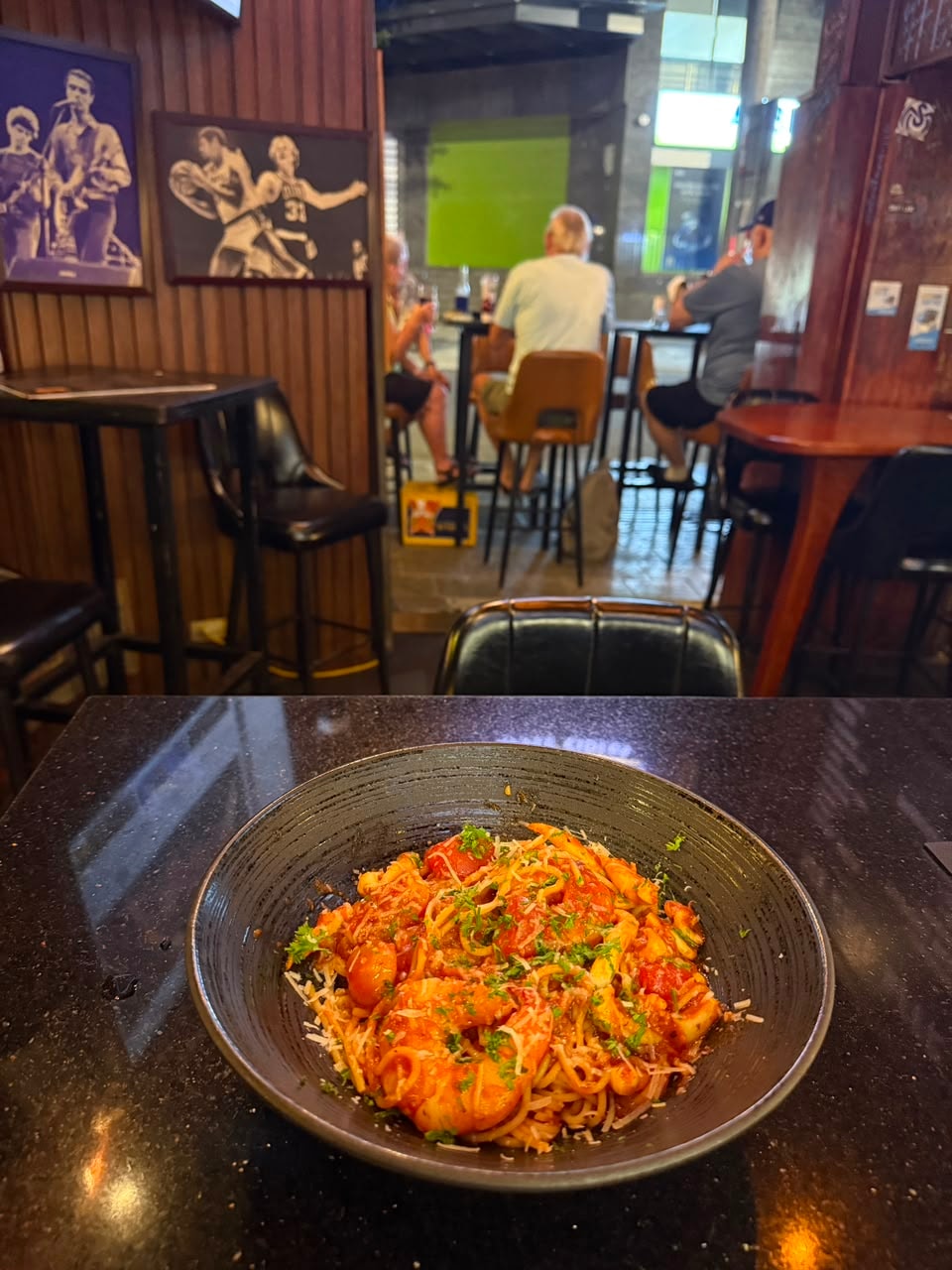 Spicy noodle dish at Bamboo 2 Bar