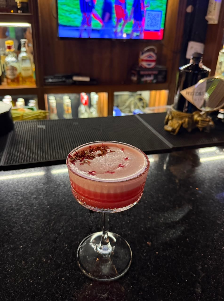 Red cocktail at Bamboo 2 Bar Da Nang